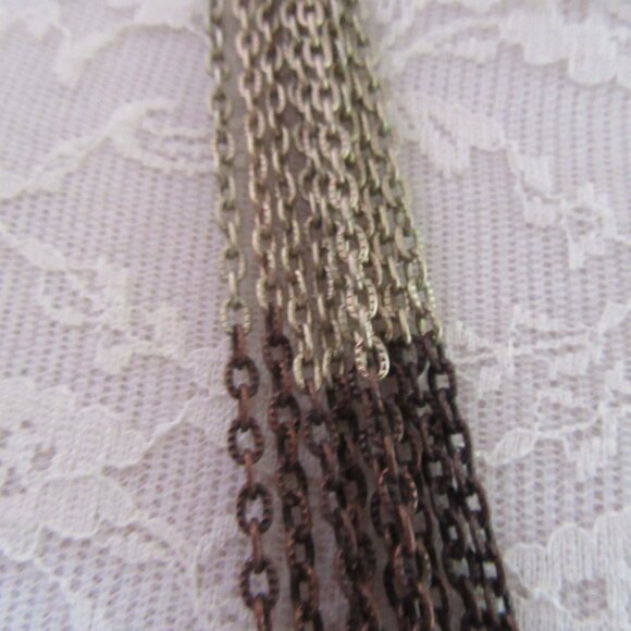 Vintage Chico's brown and gold multi chain long necklace - Picture 2 of 6